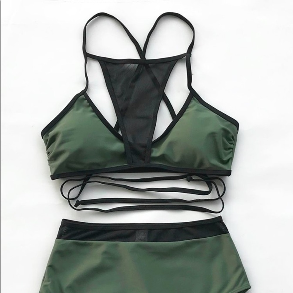 High-waisted Mesh Bikini